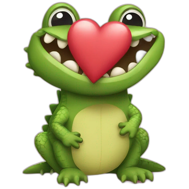 crocodile love emoji