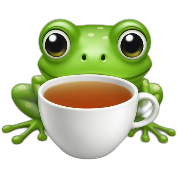 frog cup tea emoji