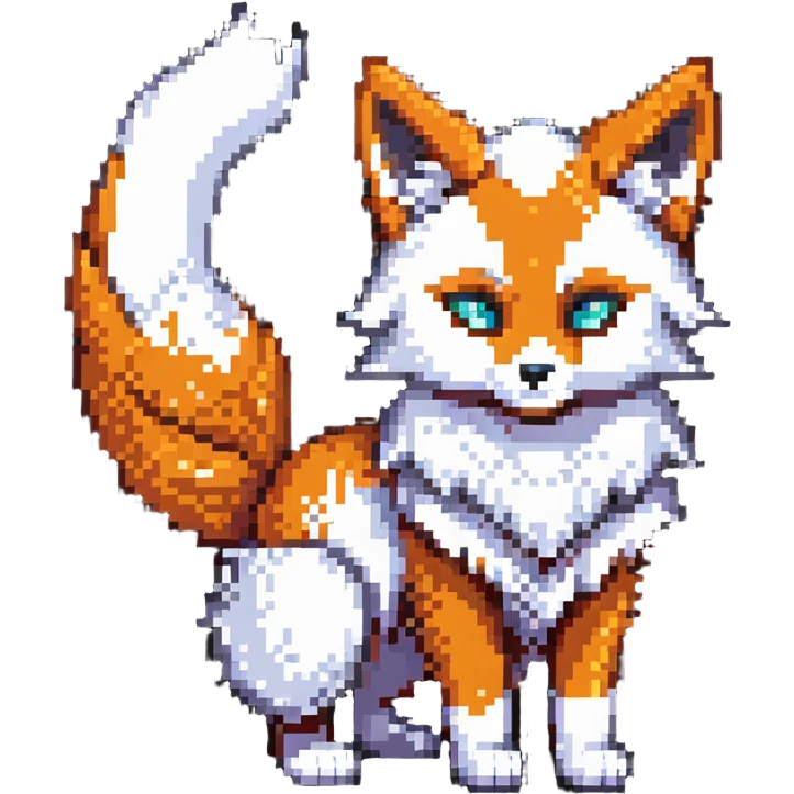 Japanese fox spirit kitsune with three tails emoji