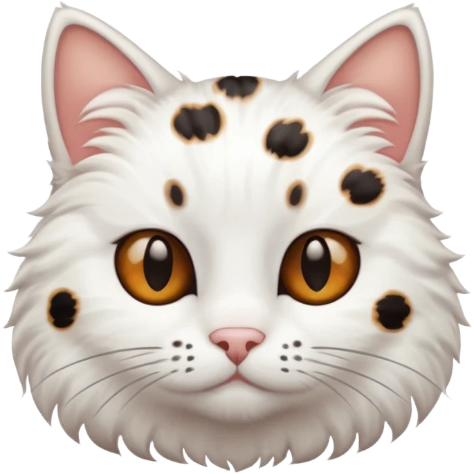 gato blanco con machita marron y negra emoji