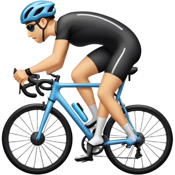 cyclist putting out 1000 watts emoji