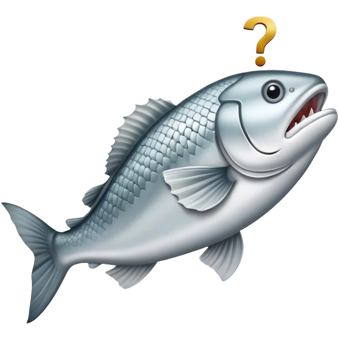Cod with a question mark emoji