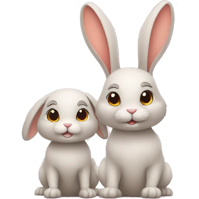 rabbit couple emoji