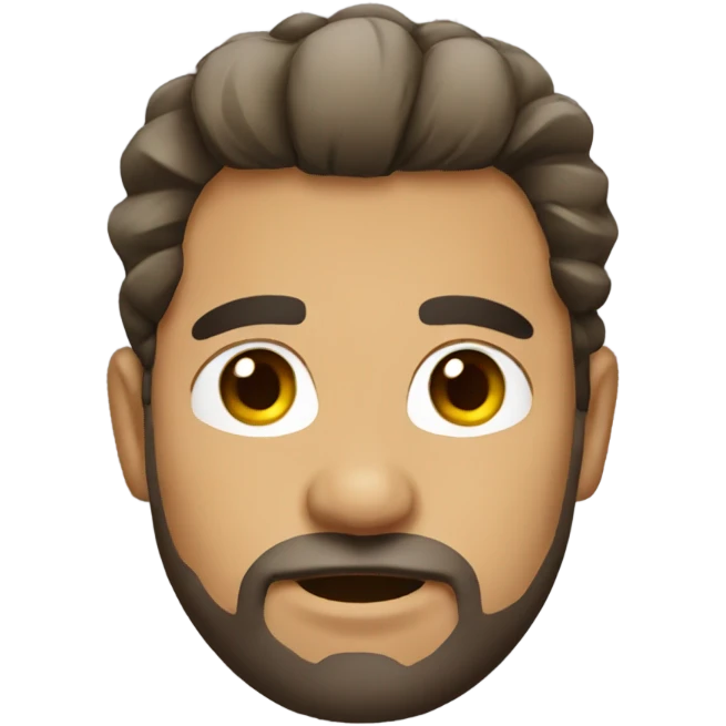 Men barba hair fat emoji