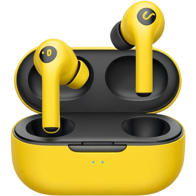 yellow wireless earbuds emoji