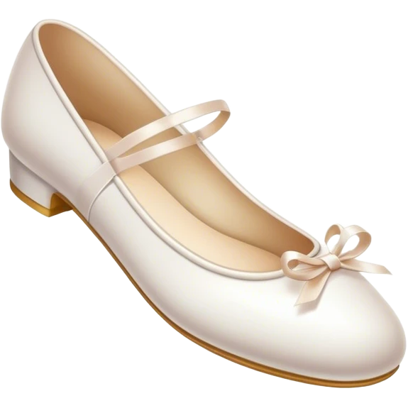 white ballerina shoe emoji