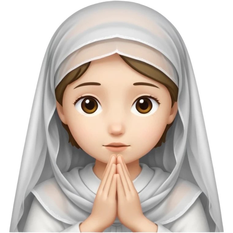 girl with prayer veil on her head (karyota) emoji