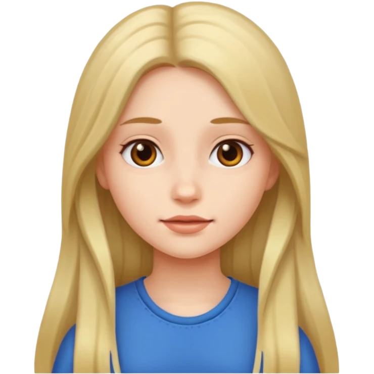 Girl with hair who looks real  emoji