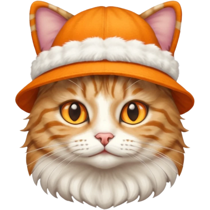 гарний коти у шляпці emoji
