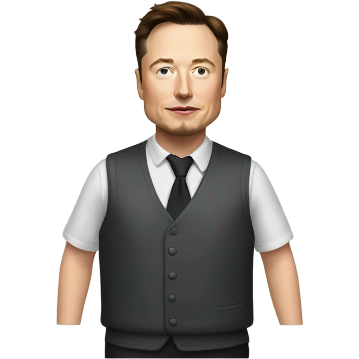 elon musk with dress emoji