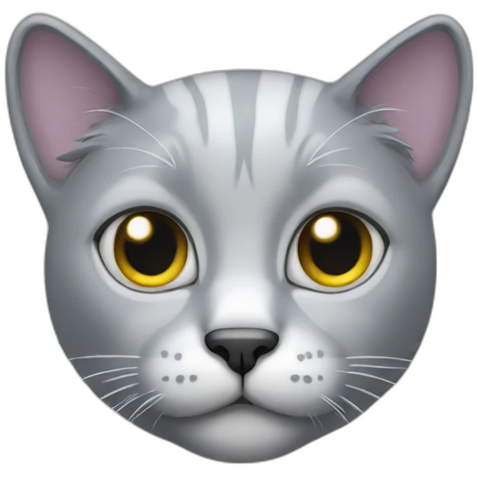 Silver cat emoji