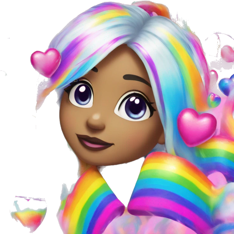 Lisa frank hearts emoji