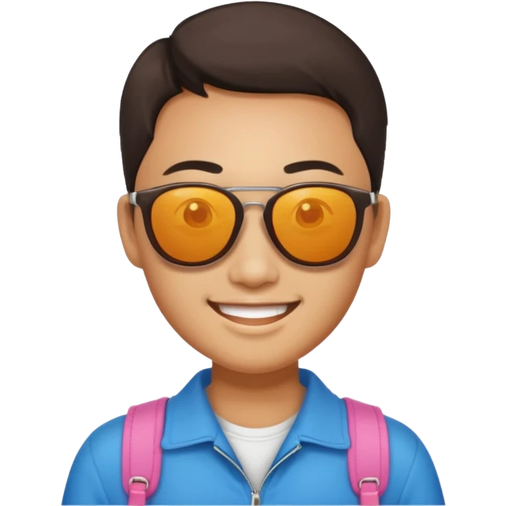 Photorealistic Chinese tourist wearing sunglasses emoji