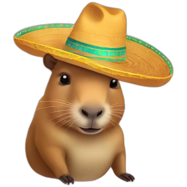 capybara with sombrero emoji