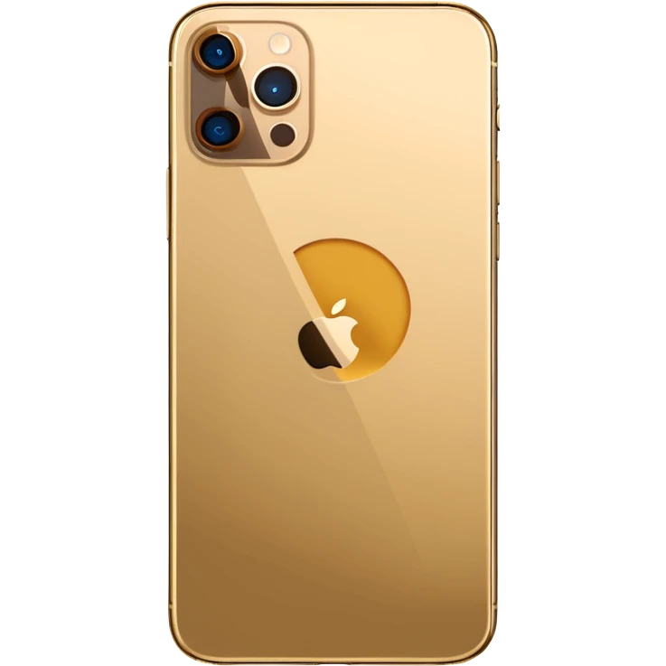 Gold iPhone 16 Pro Max no-logo clean backview emoji