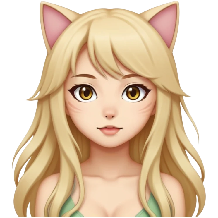 Sexy anime cat girl emoji