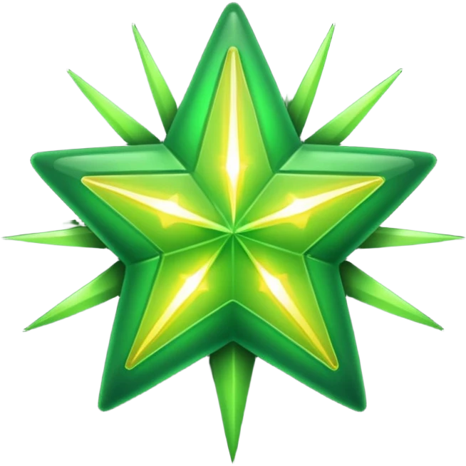 green color star  emoji