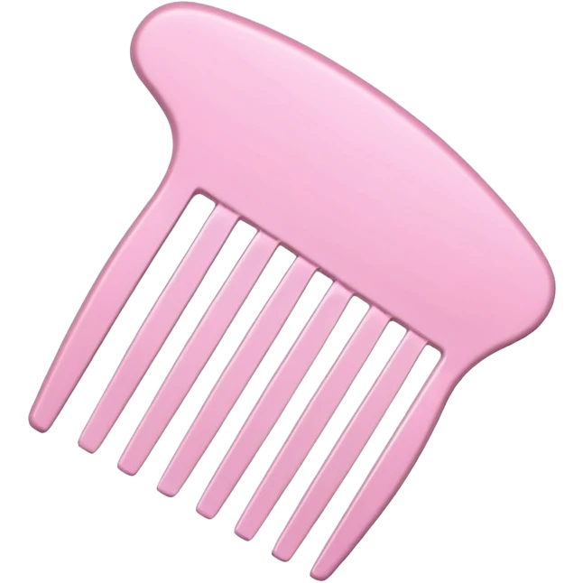 soft pink hair comb emoji