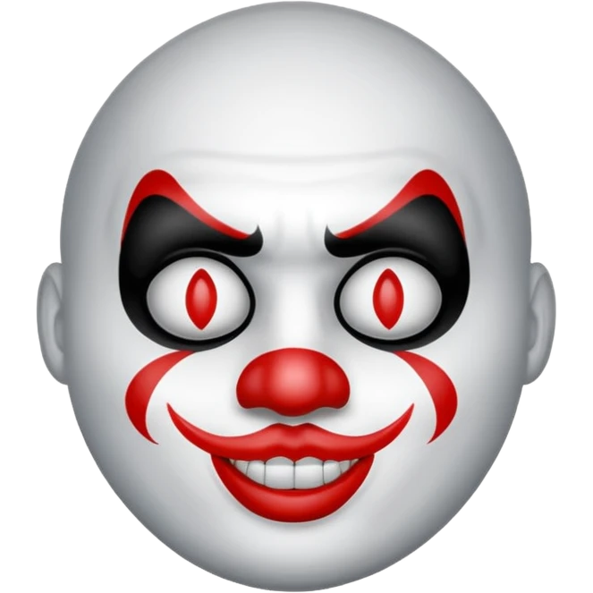 The simple Insane Clown Posse face makeup on a simple round emoji emoji