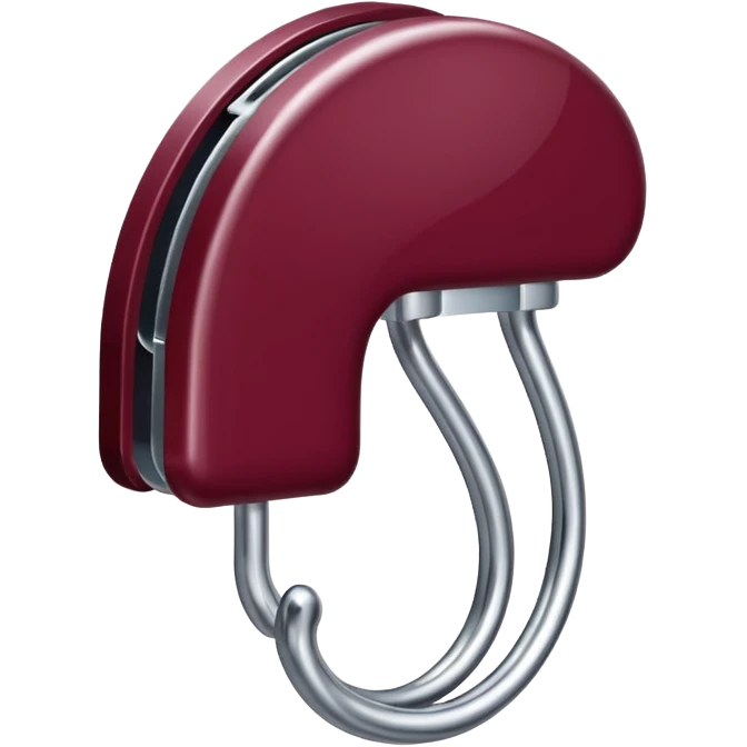 burgundy claw clip emoji