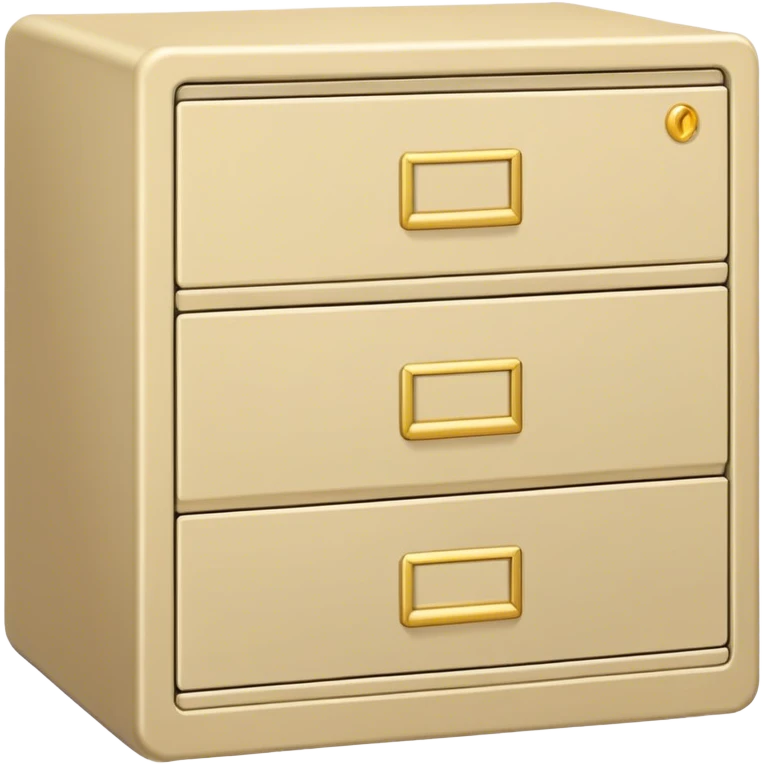 beige and gold filing cabinet emoji
