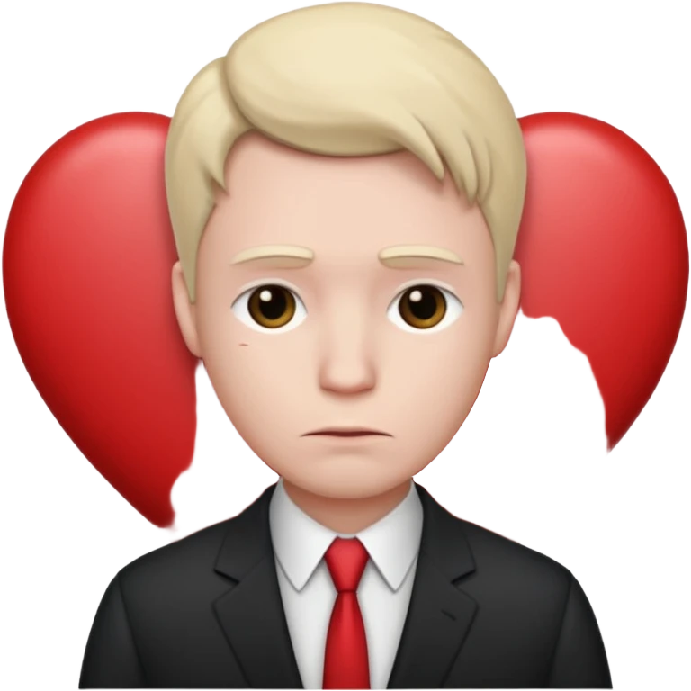 A man Alone in the Valentine's day emoji