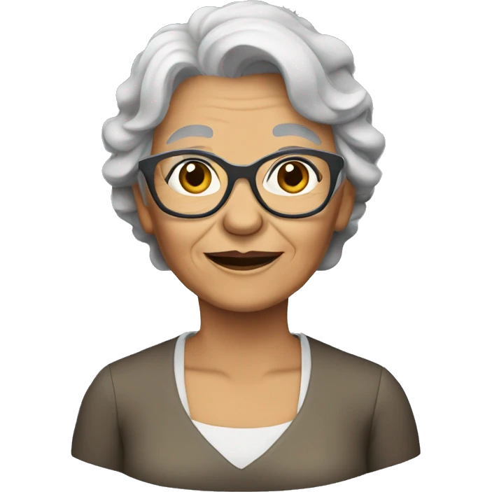 Granny with gray hair  emoji