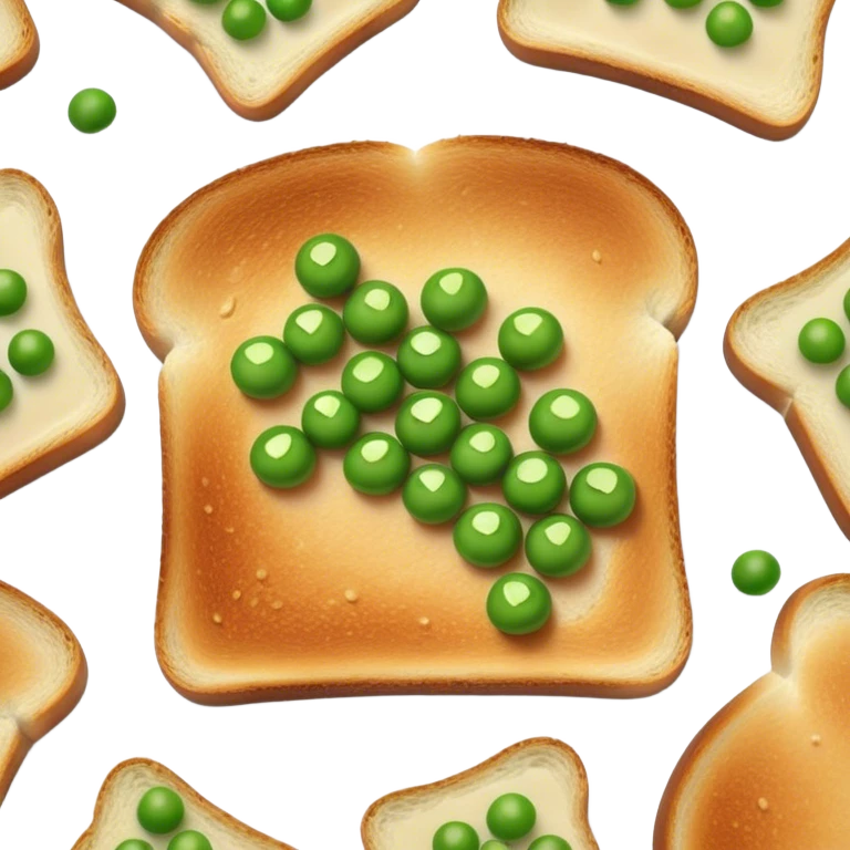 toast with peas on emoji