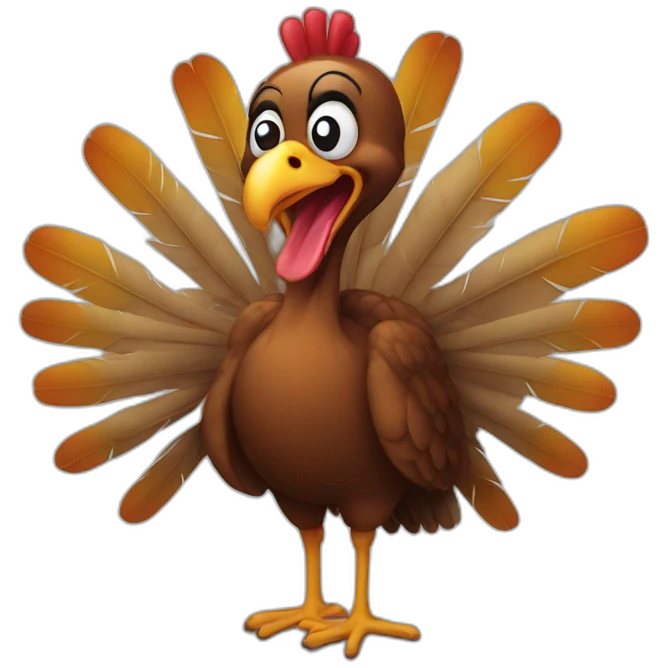 crazy turkey emoji