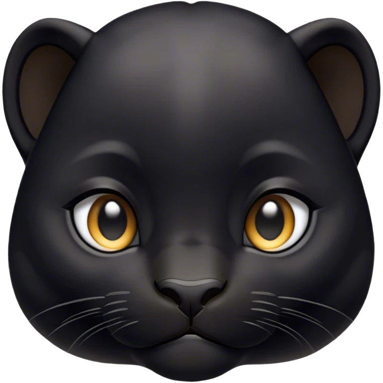 Cinematic Noble Baby black Panther Portrait Emoji, Poised with a touch of regal innocence, featuring a compact, sleek build with soft, dark fur and large, soulful eyes, Simplified yet sharp and sophisticated features, highly detailed, glowing with a gentle, mysterious glow, high shine, intelligent and endearing, stylized with an air of youthful authority, focused and attentive, soft glowing outline, capturing the essence of a tiny jungle guardian that appears ready to pounce out of the screen with effortless charm! emoji