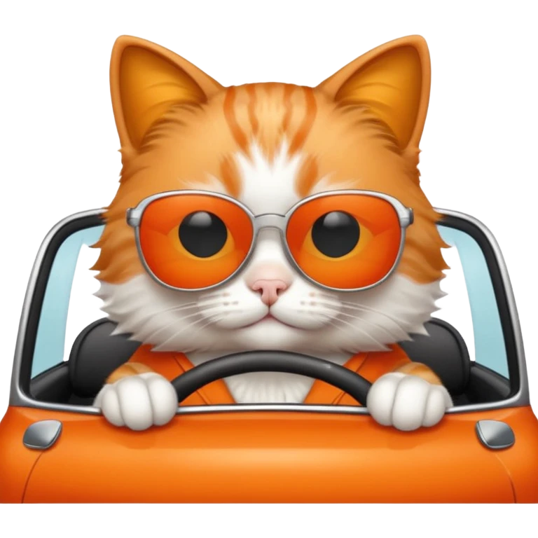 cat driving a car emoji