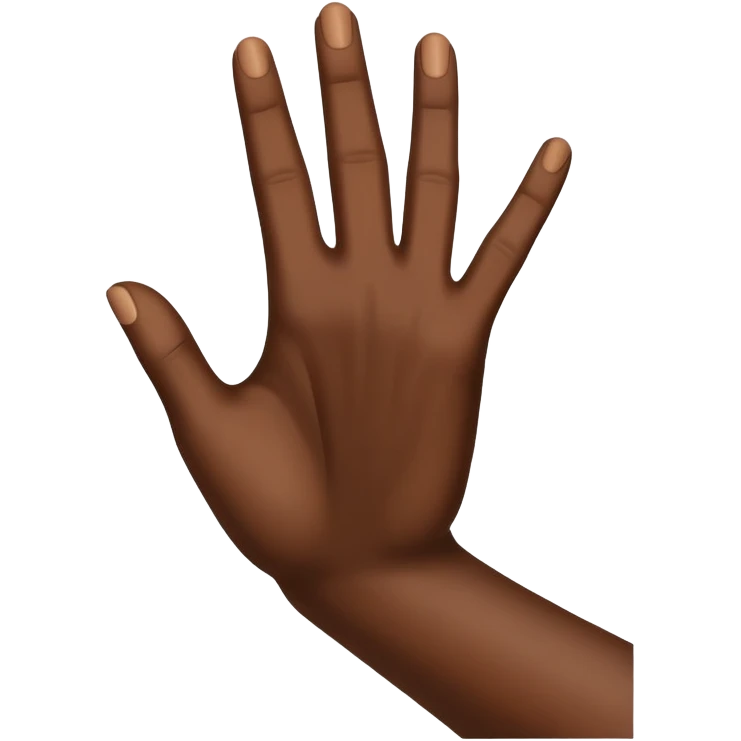 Black person hand emoji