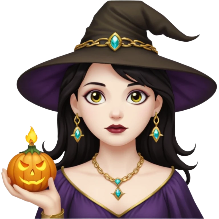 circe witch dark hair emoji
