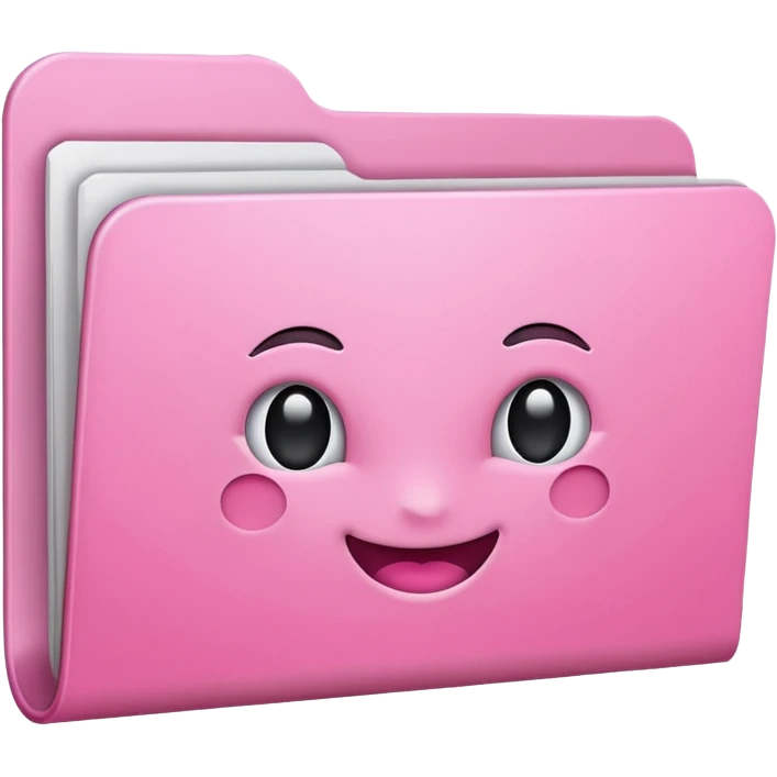 simple pink folder emoji