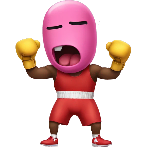 Boxing bubblegum emoji