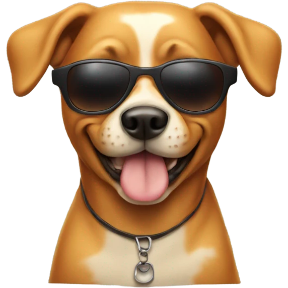 Dog wearing sunglasses  emoji