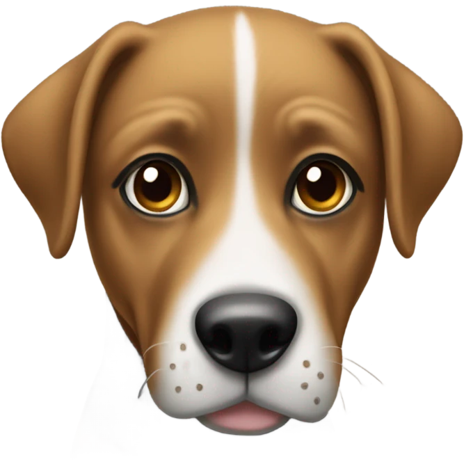 Perro café con negro emoji
