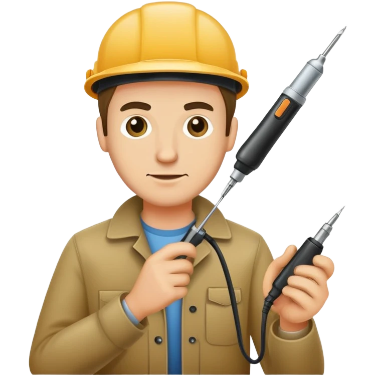 man with a soldering iron emoji