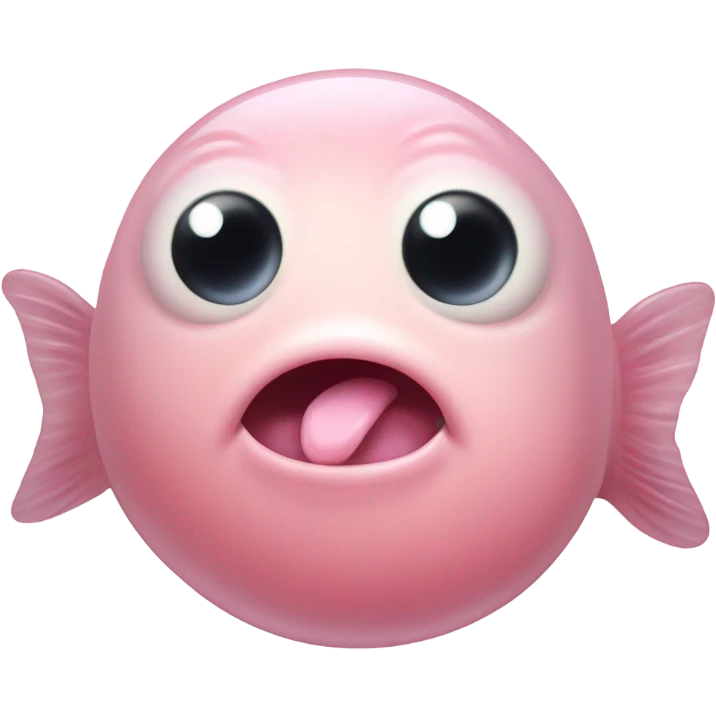 Cute blob fish  emoji