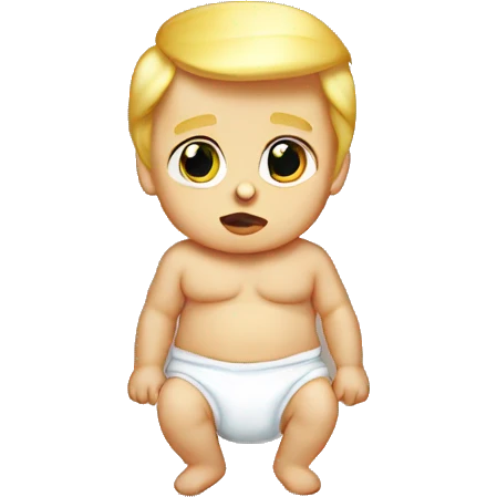 donald trump as a baby in a diaper emoji
