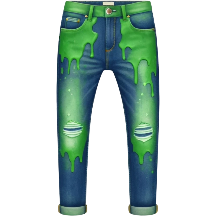 paint splashed green pants emoji