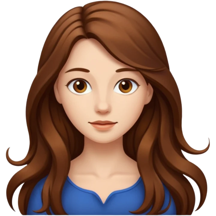 create a woman long hair  свч emoji