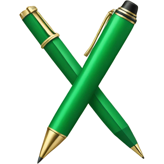 a green pen emoji