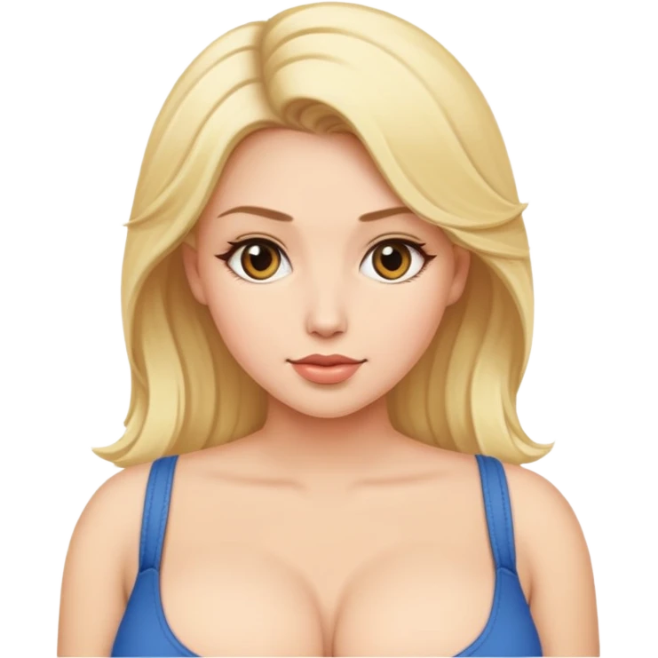 Women with big boobs and blonde hair emoji