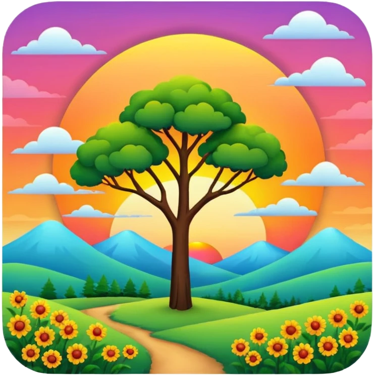 Pôr do sol com Naturezw emoji