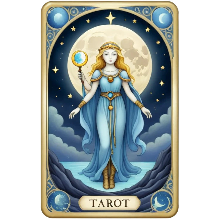 The moon tarot card emoji