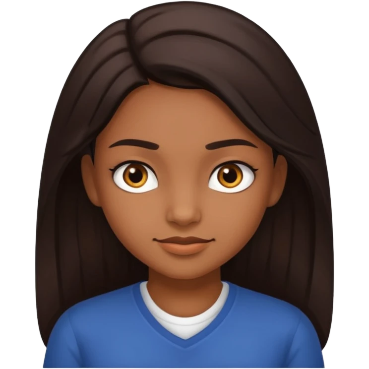 An arrogant brown-skinned girl emoji