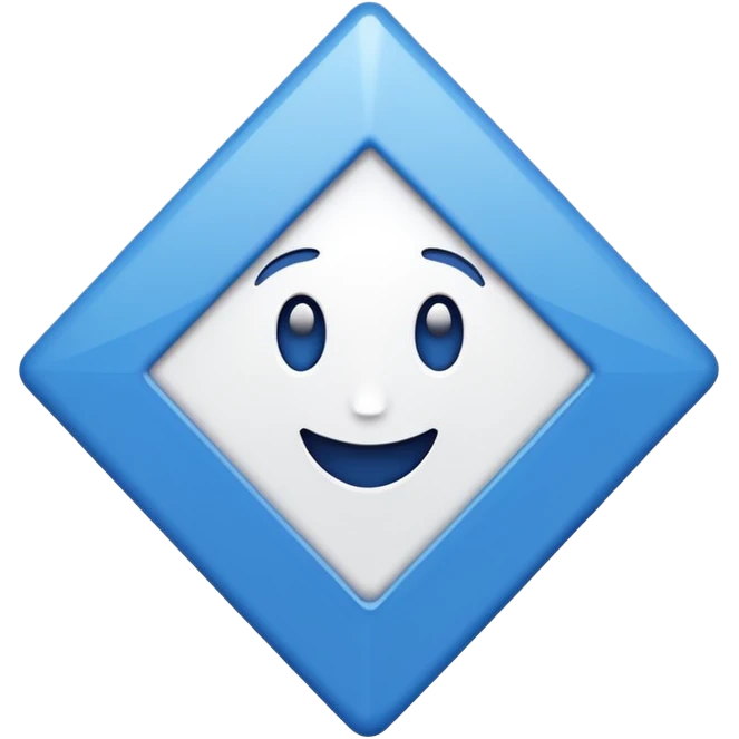 Blue white hsv Emoji with Rhombus  emoji