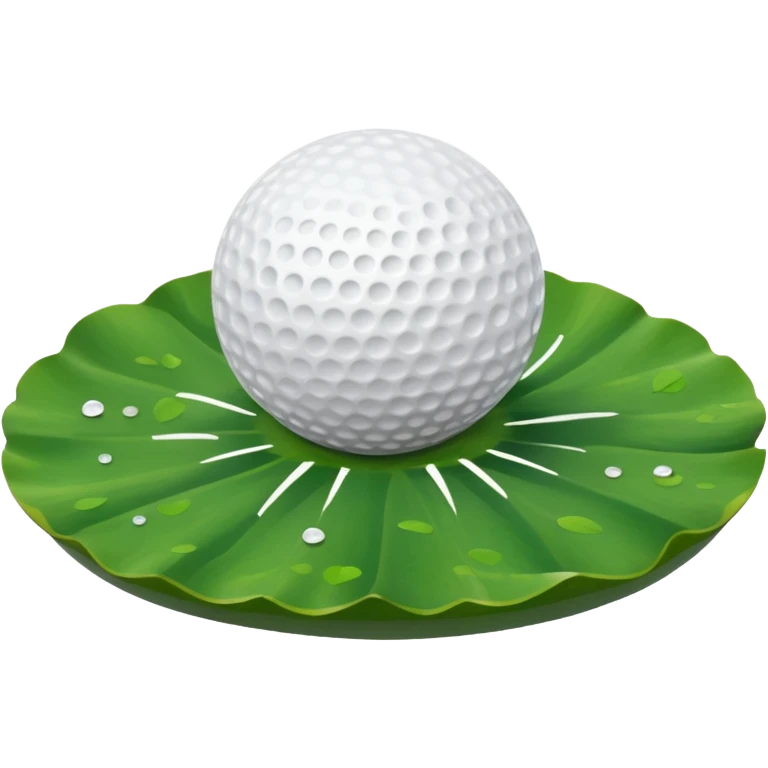 Golf ball on a Lily pad emoji