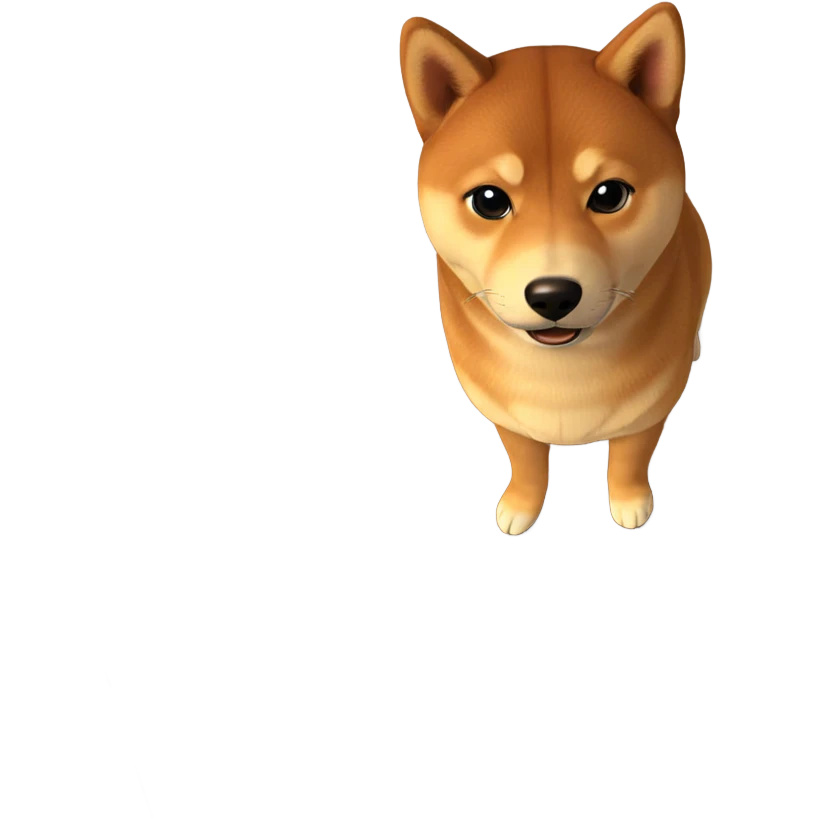realistic shiba inu portrait emoji